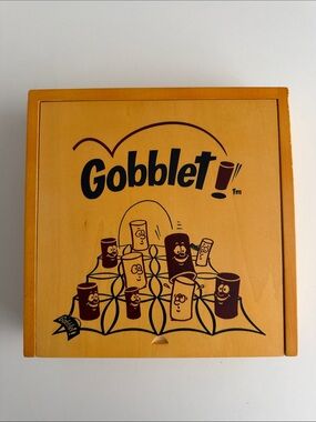 Gobblet Family Board Game - Wood Checkers Connect Four Tic-Tac-Toe - Simple Easy